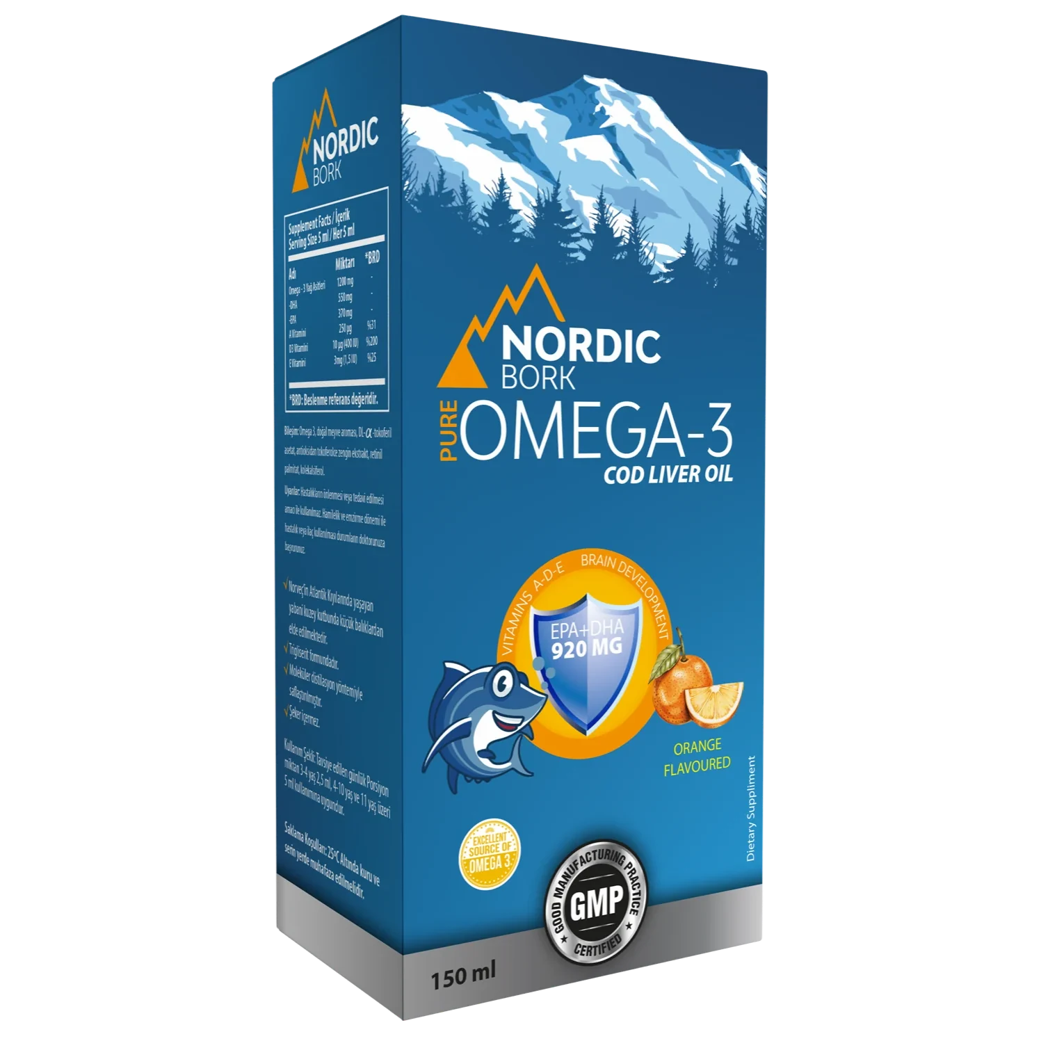 Pure Omega-3 Norway COD Liver OIL Сироп 150 МЛ