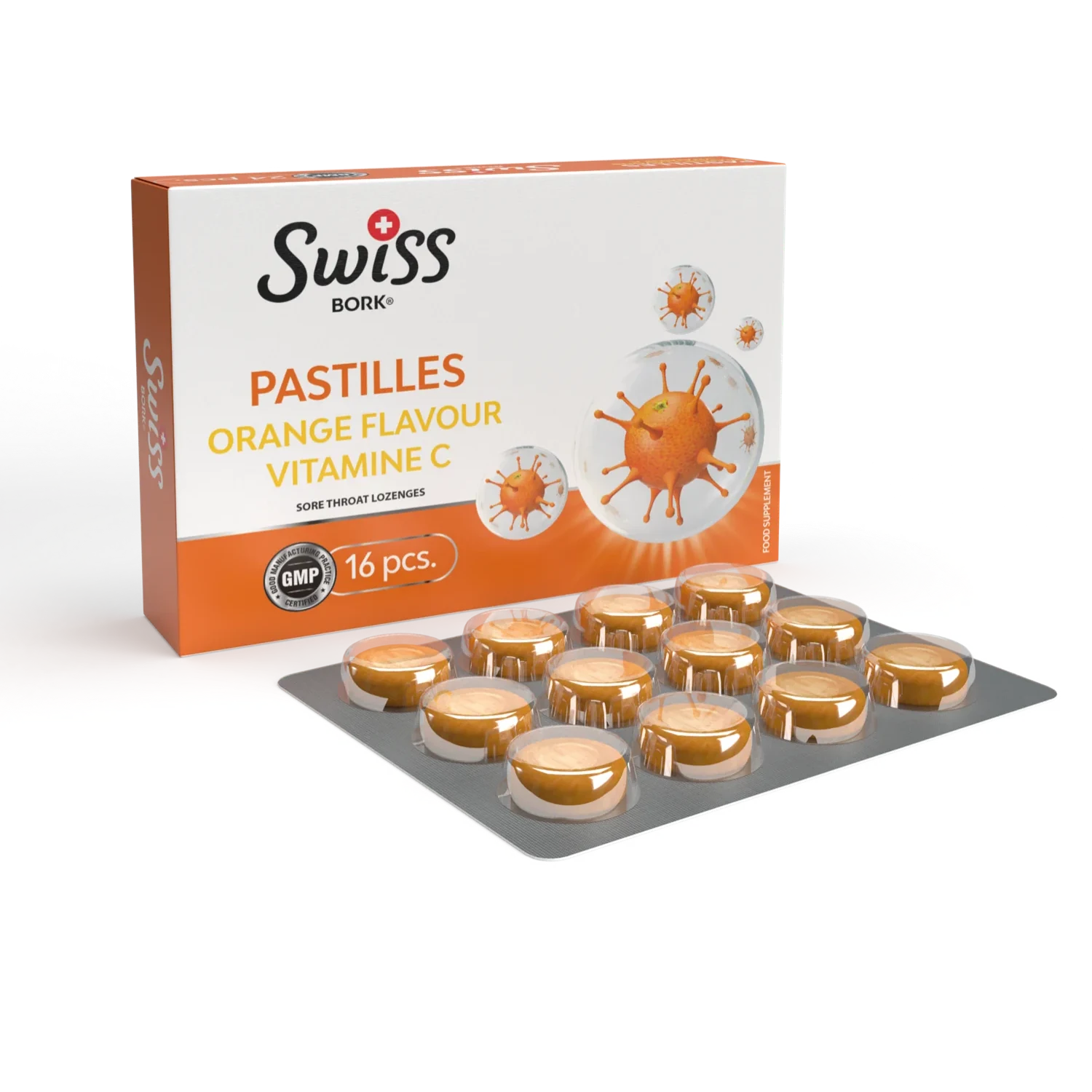 Orange Flavour & Vitamin C Леденцы №16